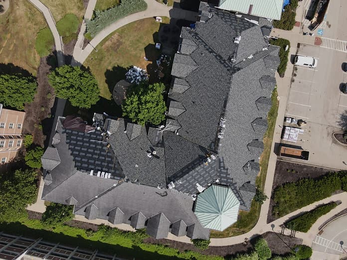 After roofing work